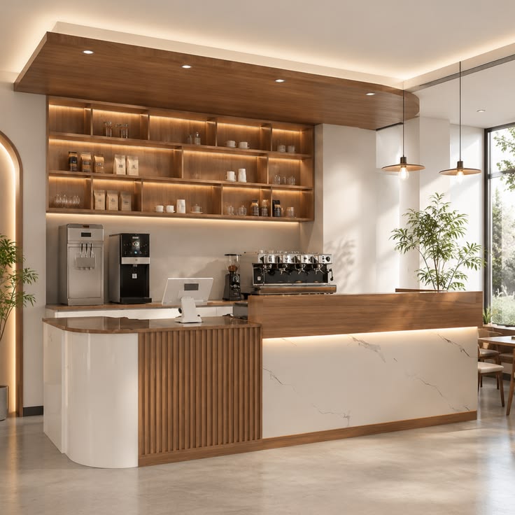 Coffee shop counter